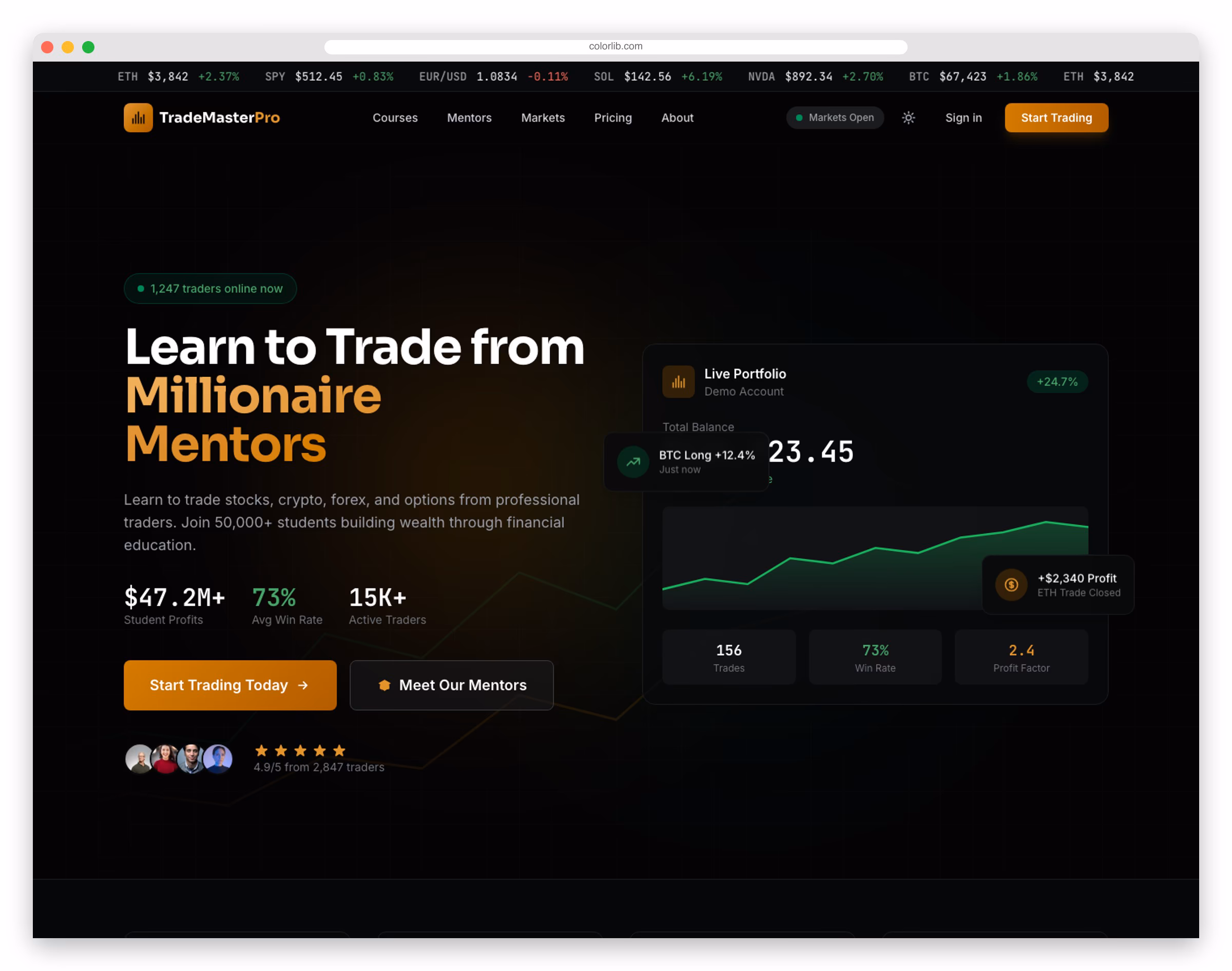 FinanceFlow - Free Tailwind CSS Fintech Website Template
