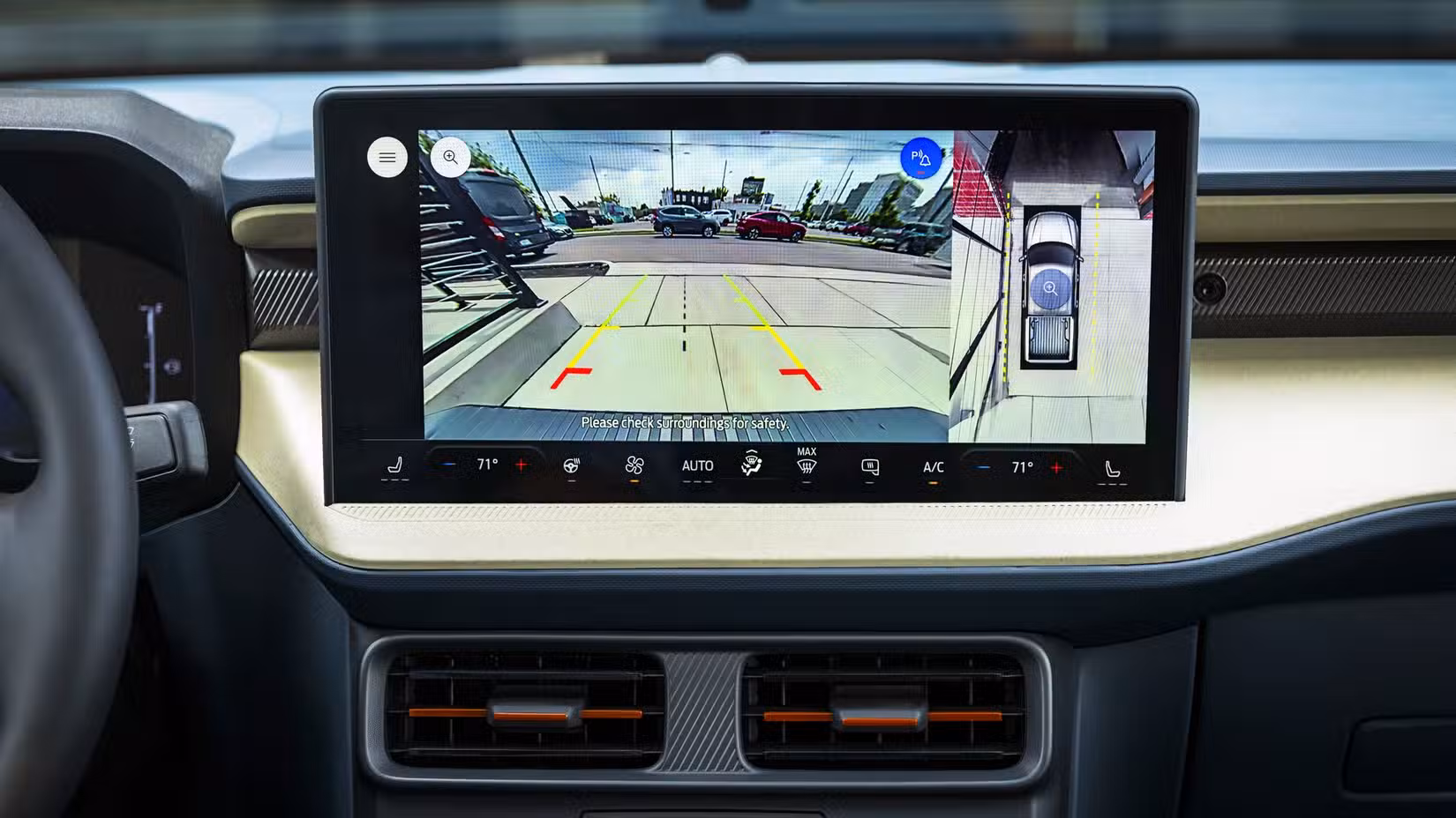 The 2025 Ford Maverick's 360-Degree Camera display. 