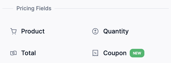 Formidable Forms Pricing Fields - New Coupon Field
