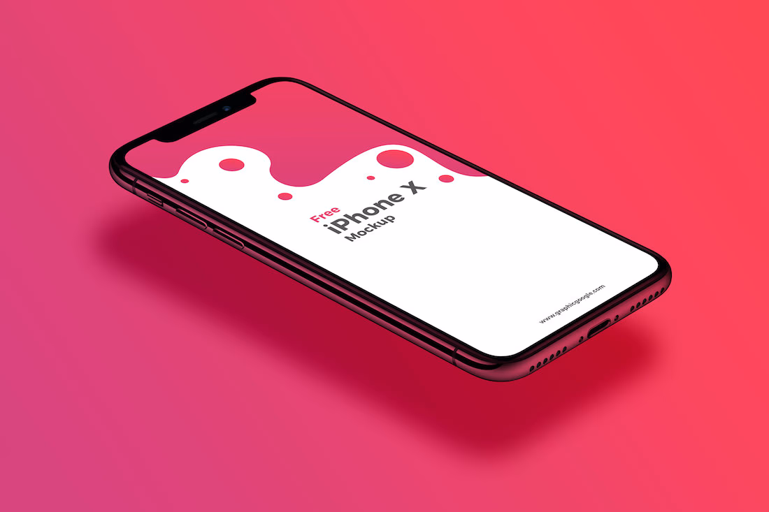 free beautiful iphone x mockup