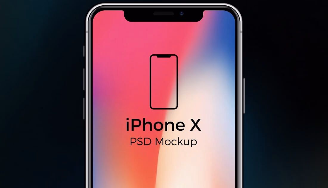 free iphone x psd mockup