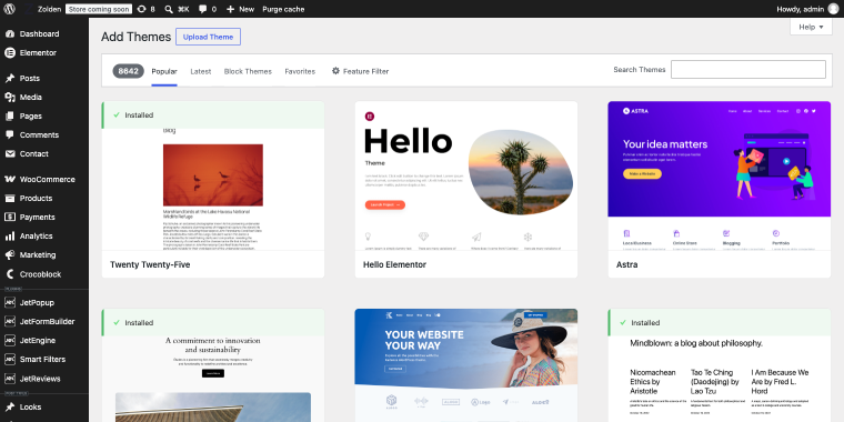 themes in WordPress