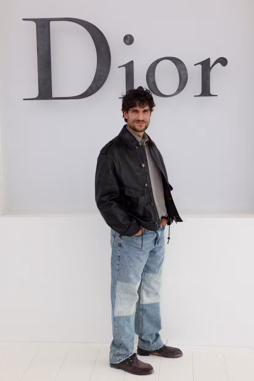 French actor Louis Garrel poses for a photocall ahead of the Christian Dior Women's Spring/Summer 20...