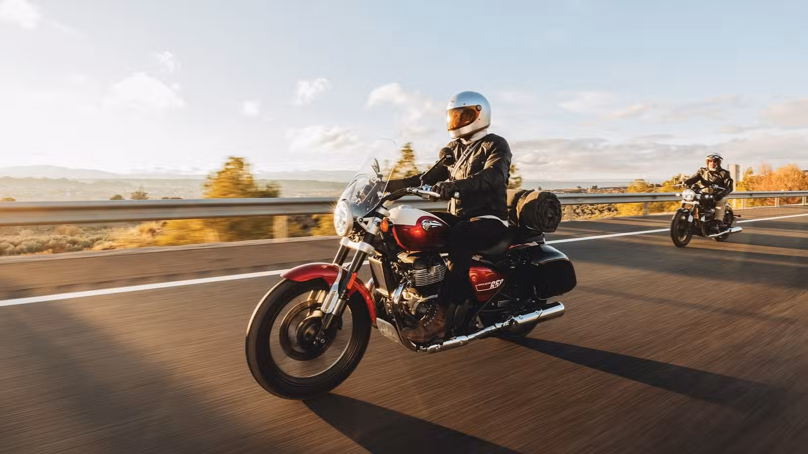 2026 Royal Enfield Super Meteor 650 With Saddlebags Touring On The highway
