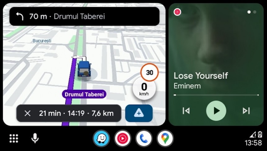 Android Auto screenshot Android Auto screenshot