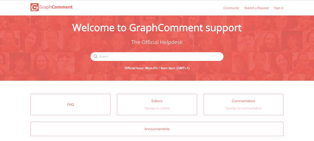 The GraphComment docs hub page.