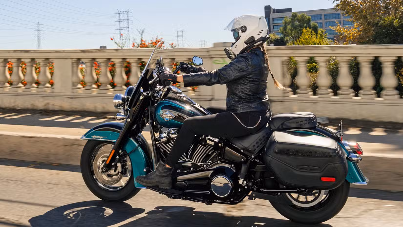 Rider aboard a 2026 Harley-Davidson Heritage Classic 