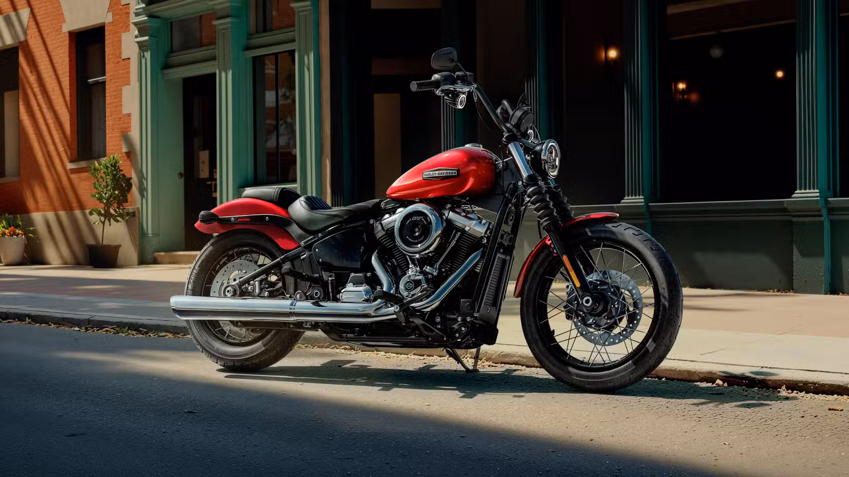 Harley-Davidson Street Bob cruiser parked 