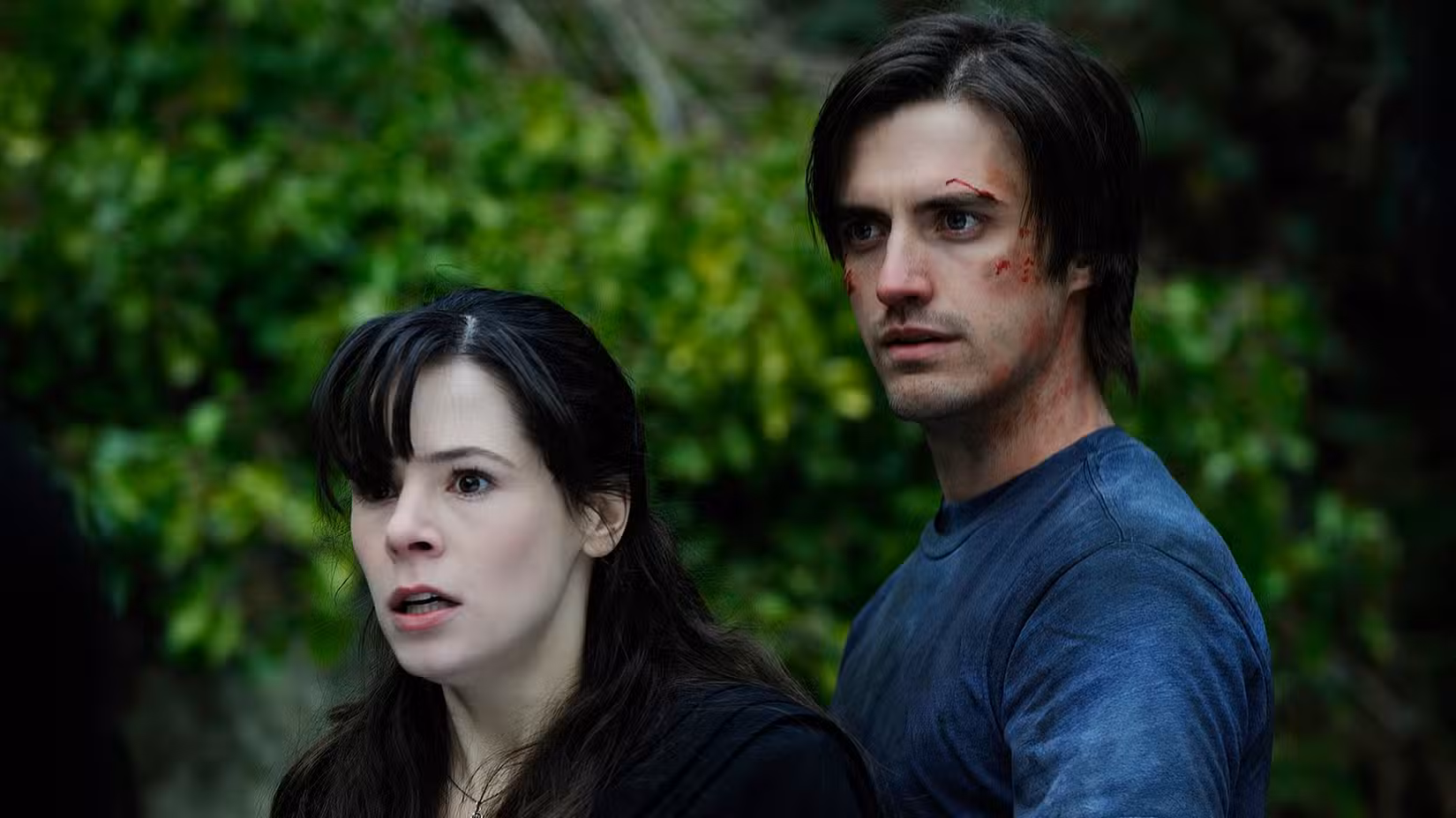 Abby and Jimmy look shocked in the tv show Harper's Island
