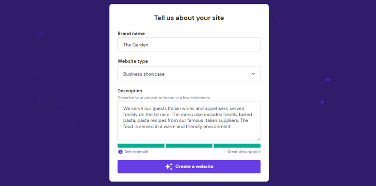 Hostinger AI Builder in the Onboarding Wizard