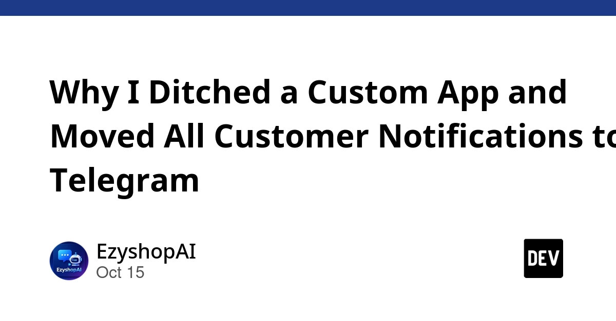 Why I Ditched a Custom-made Application and Moved All Consumer Alerts to Telegram