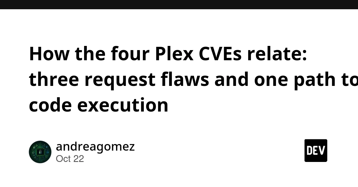 How the four Plex CVEs relate: three request flaws and one path to code execution