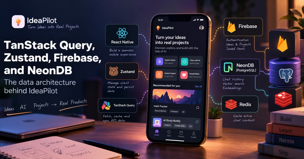 TanStack Query, Zustand, Firebase, Redis and NeonDB: The Data Architecture Behind IdeaPilot