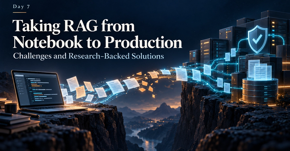 Day 07/90:Taking RAG from Notebook to Production — Challenges and Research-Backed Solutions