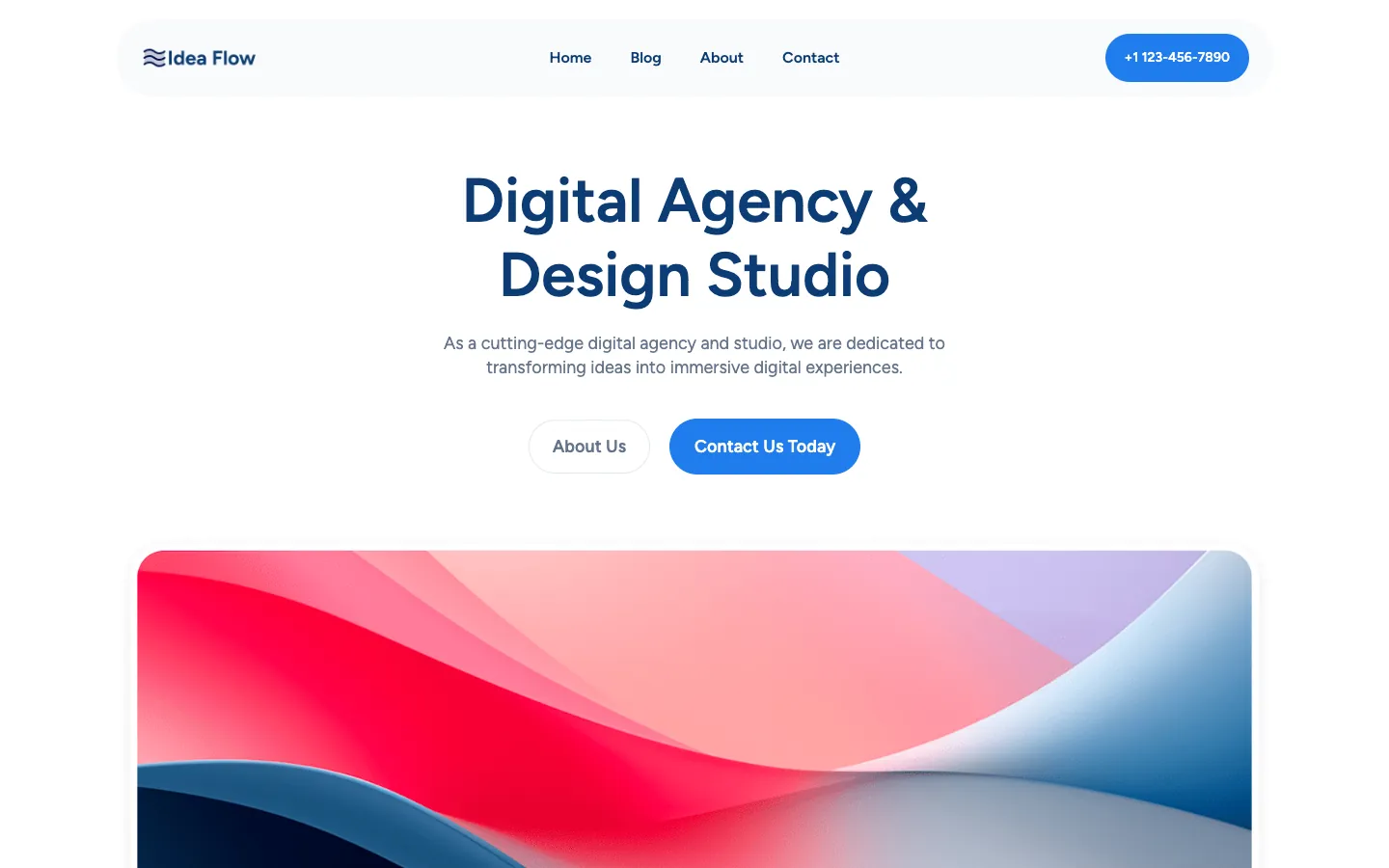 Idea Flow theme demo for a digital agency