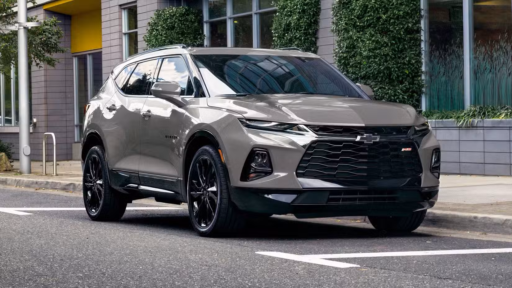 2026 Chevrolet Blazer front 3/4 shot parked on the road