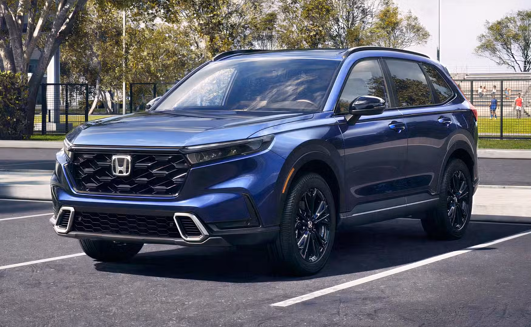 2026 Honda CR-V Sport Touring Hybrid front 3/4 shot parked on lot