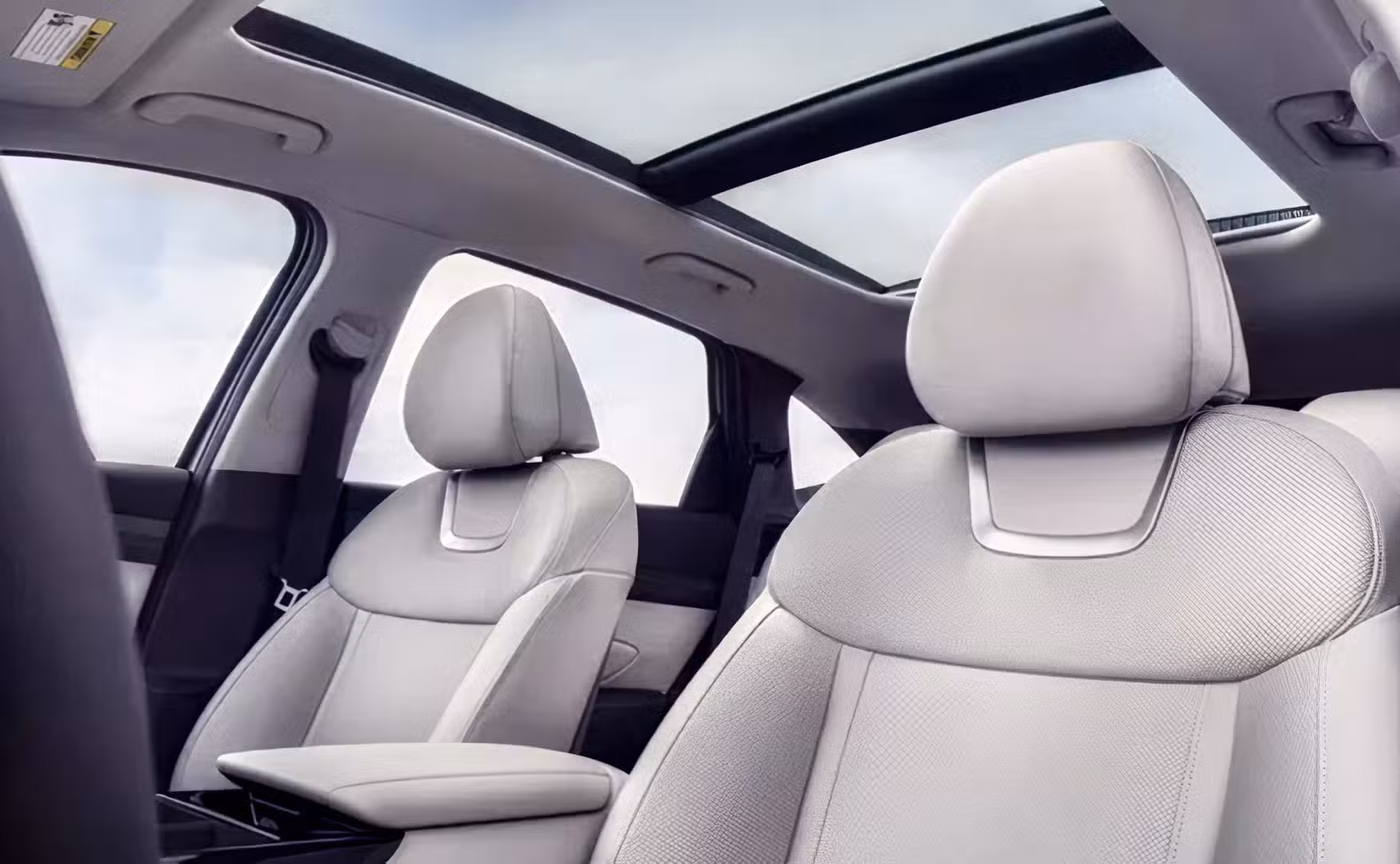 2026 Hyundai Tucson Hybrid interior shot showing front seats