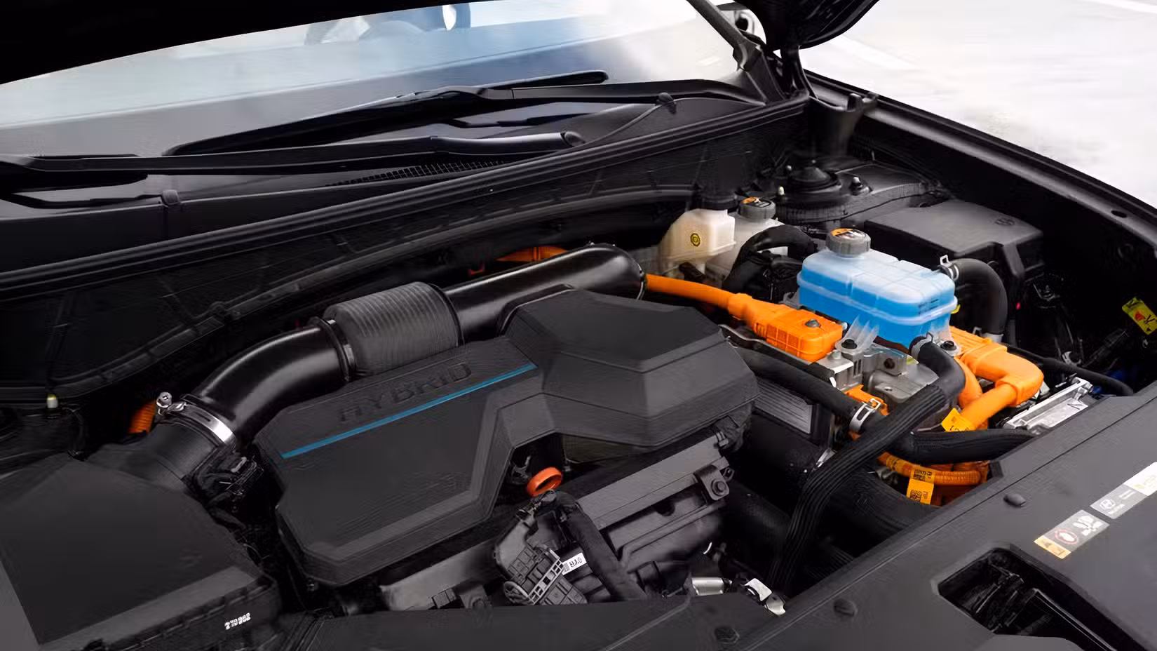 2023 Hyundai Tucson Hybrid engine bay close-up