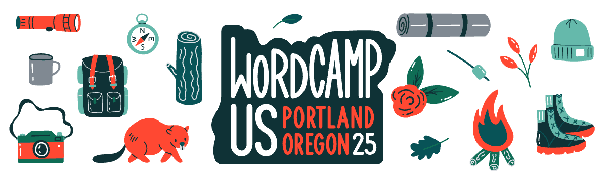 Animated WordCamp US Logo banner. 