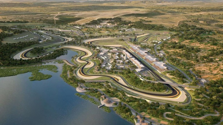 A rendering of the new F1 circuit in Bugesera