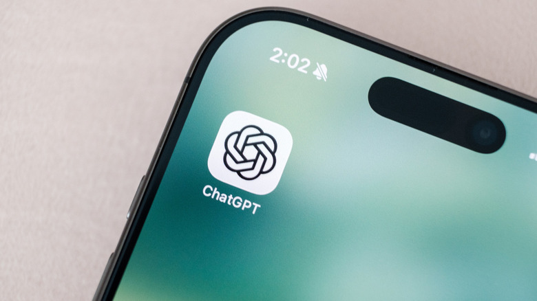 A closeup of the ChatGPT icon on an iPhone.