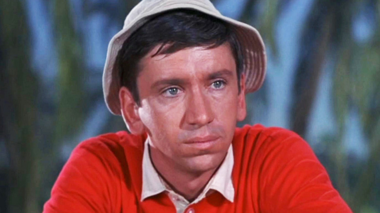 Bob Denver's Gilligan is seen in closeup in Gilligan's Island