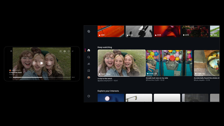 A screenshot of a longform video in the instagram mobile app and the TV app.