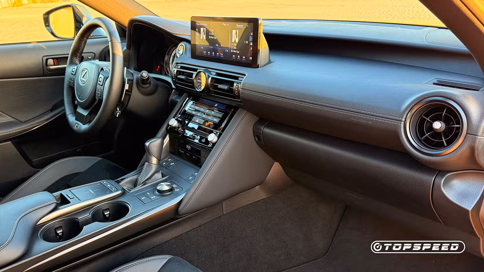 Shot of the 2025 Lexus IS 500's front cabin