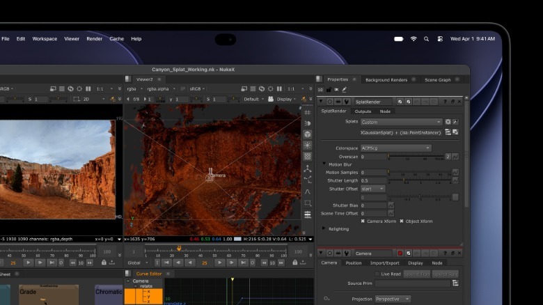 Apple's new MacBook Pro with PROLED XDR running the Nuke 3D program