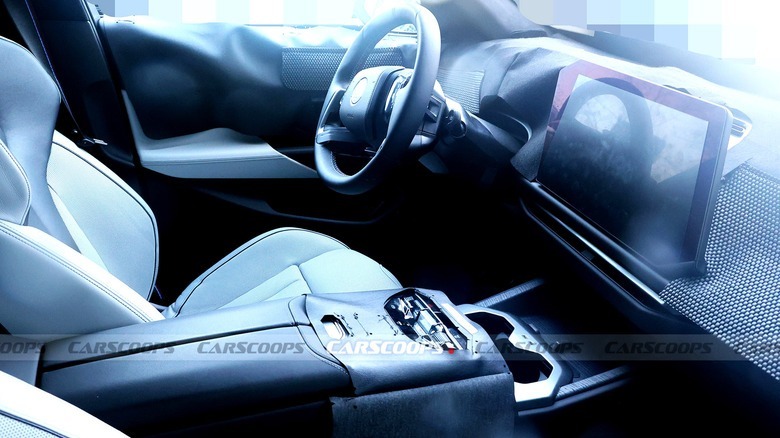 BMW 5-series interior spy shot