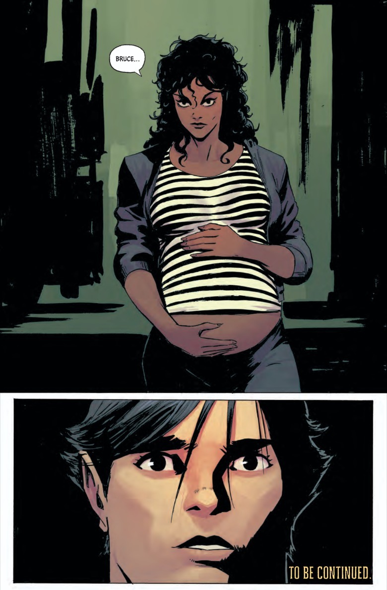 Absolute Batman #25 last page - Bruce Wayne sees Selina Kyle