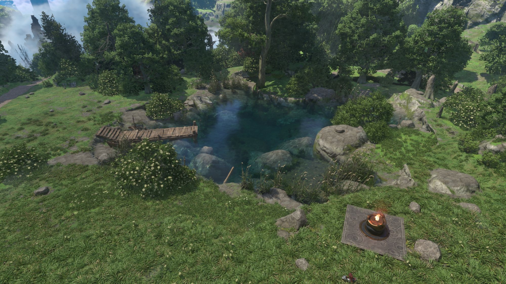 Enshrouded - Pond near the shroud in the Springlands
