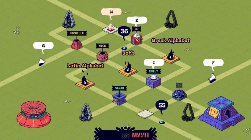 An image of the sprawling board for Jackbox's RTS quiz mode.