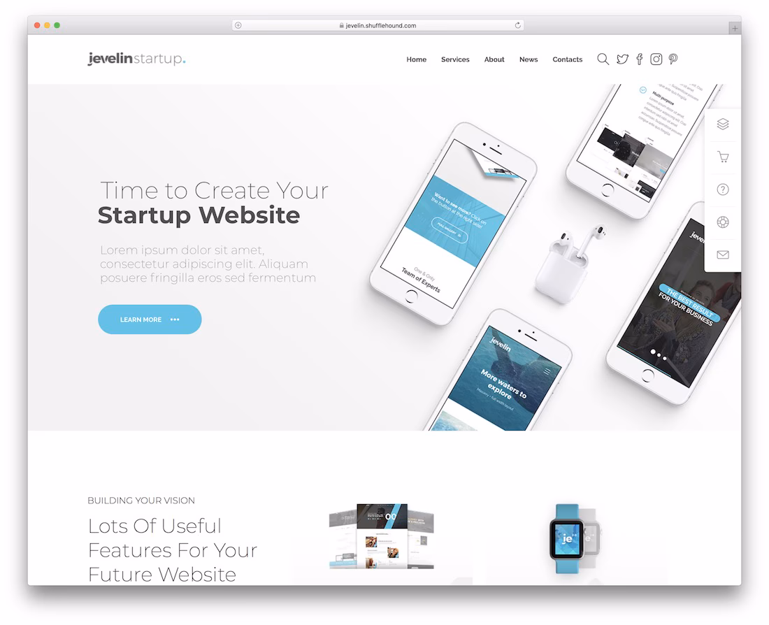 jevelin technology website template