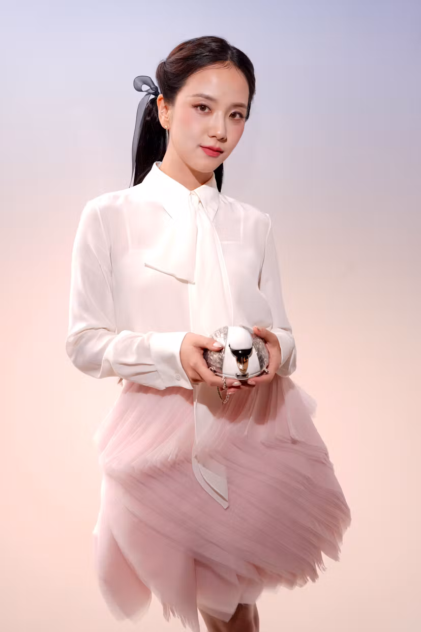 Jisoo at the Christian Dior fashion show as a part of RTW Spring/Summer 2027 fashion week held at Ba...