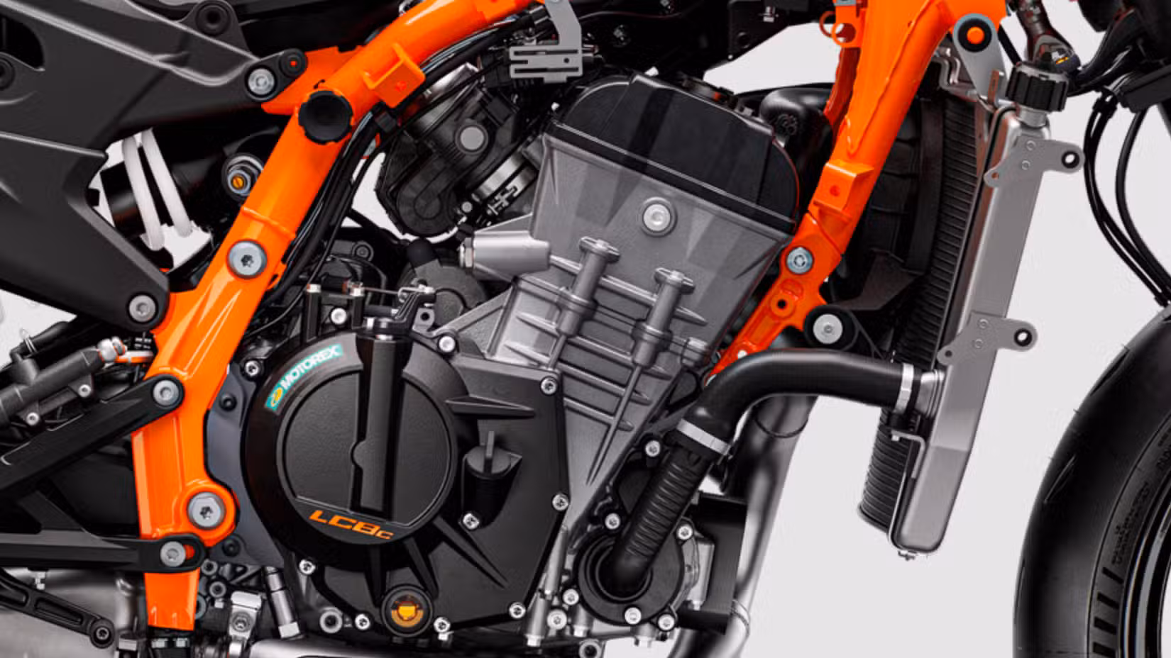 KTM 990 RC R engine close up detail