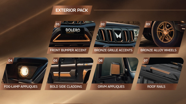 Mahindra Bolero Bold Edition exterior options graphic