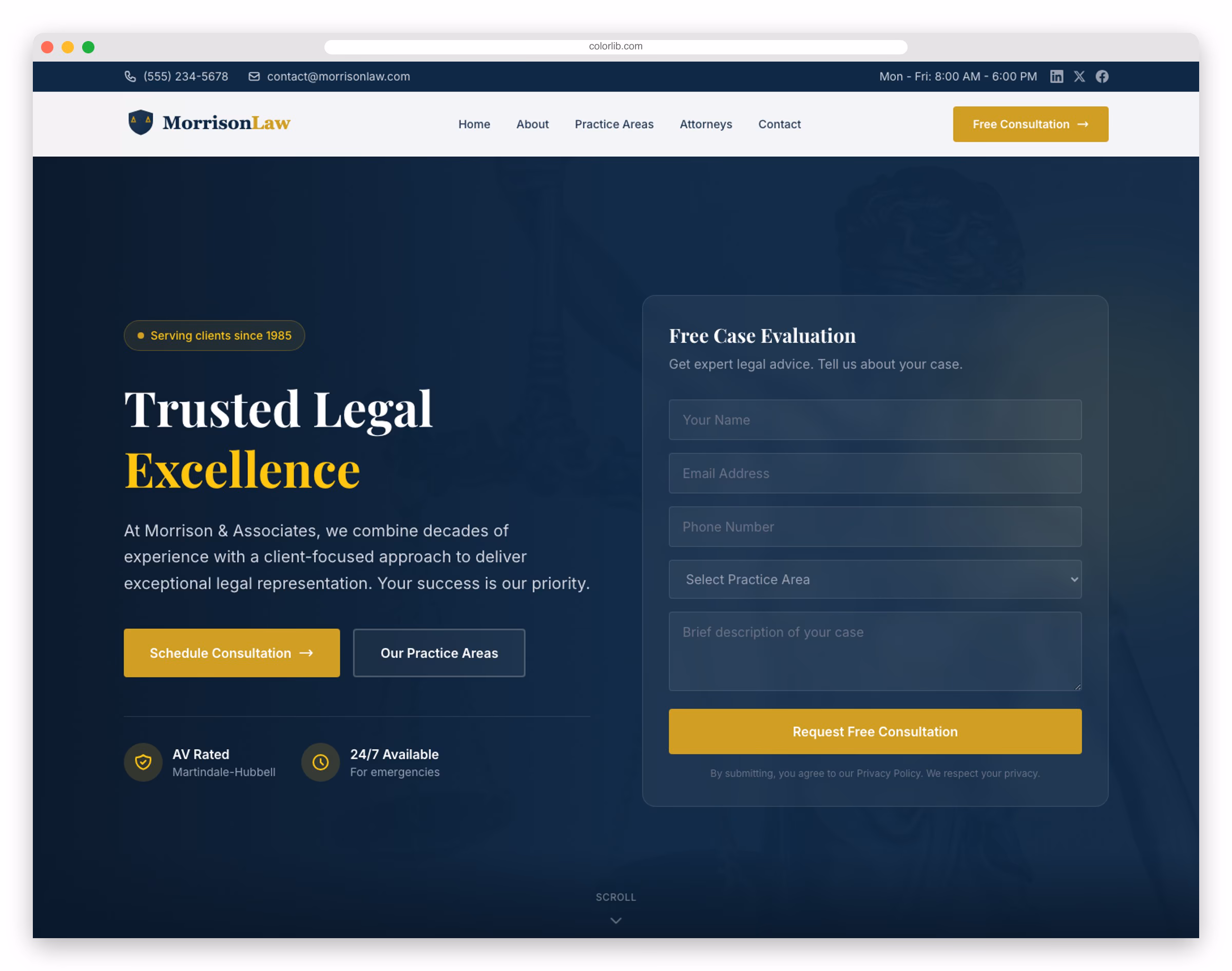 LegalEdge - Free Tailwind CSS Law Firm Website Template