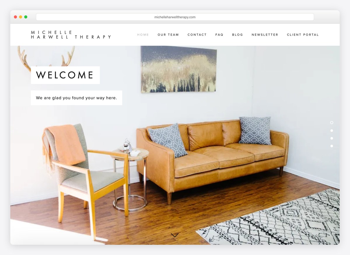 Michelle Harwell Therapy therapist website homepage
