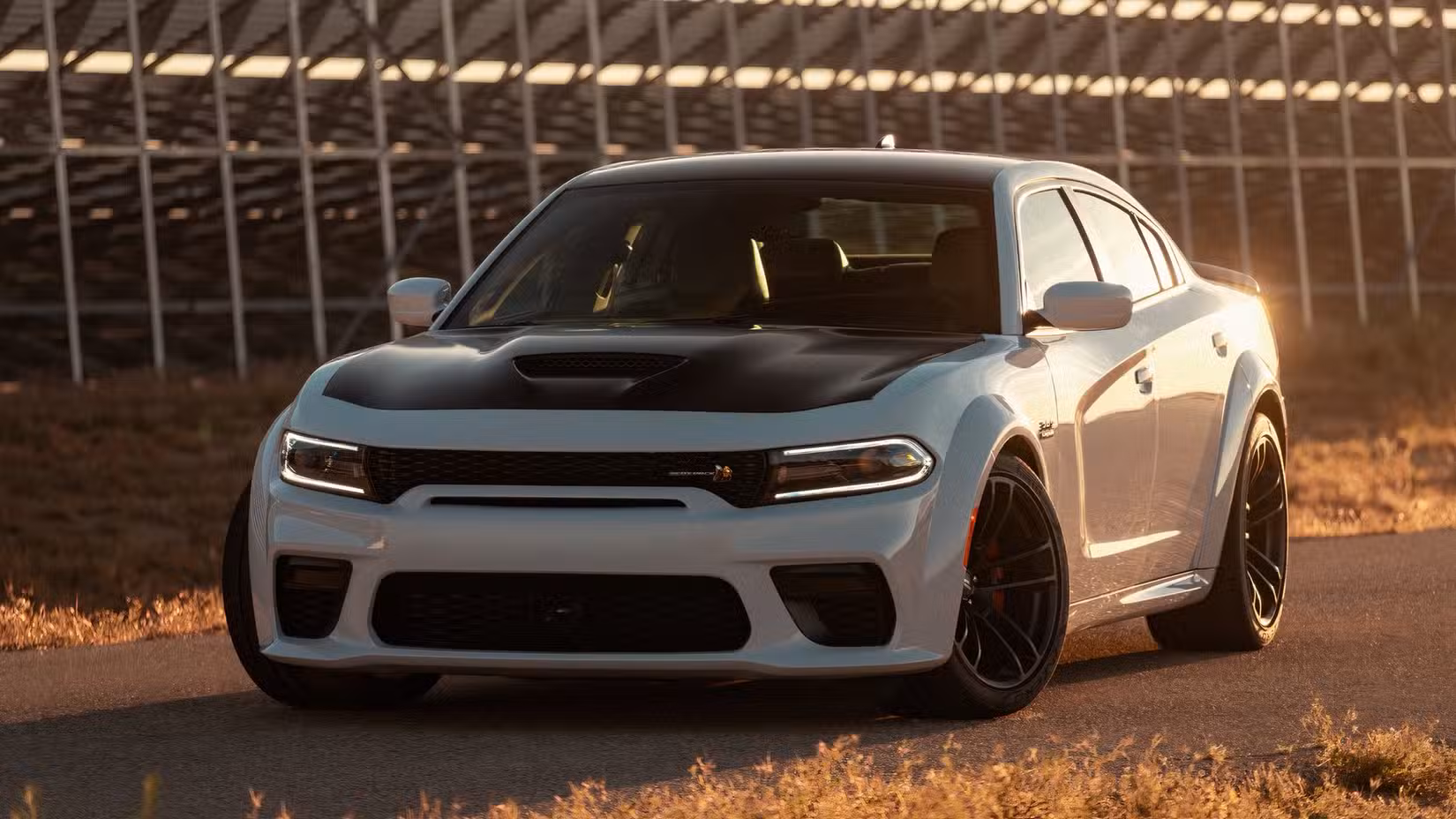 3/4 front view of 2020 Dodge Charger Scat Pack
