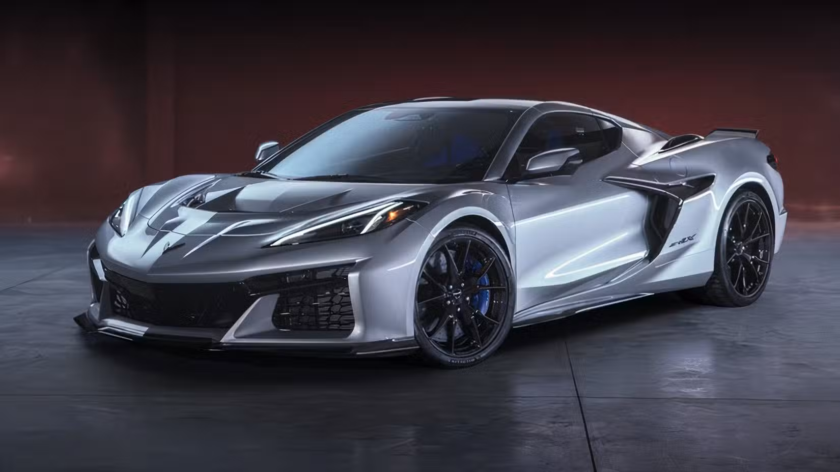 3/4 front view of 2026 Chevrolet Corvette ZR1X silver