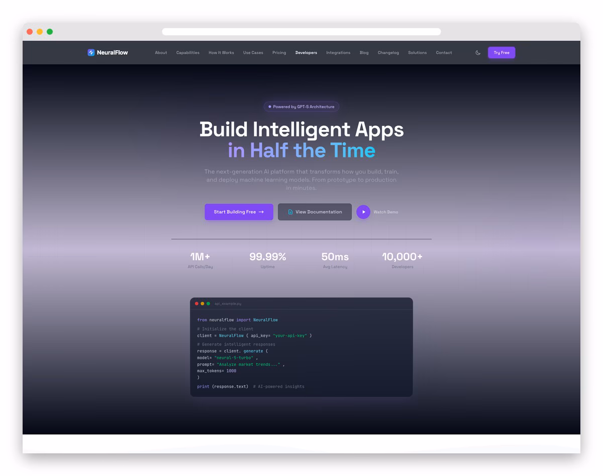 NeuralFlow - Astro and Tailwind CSS Template