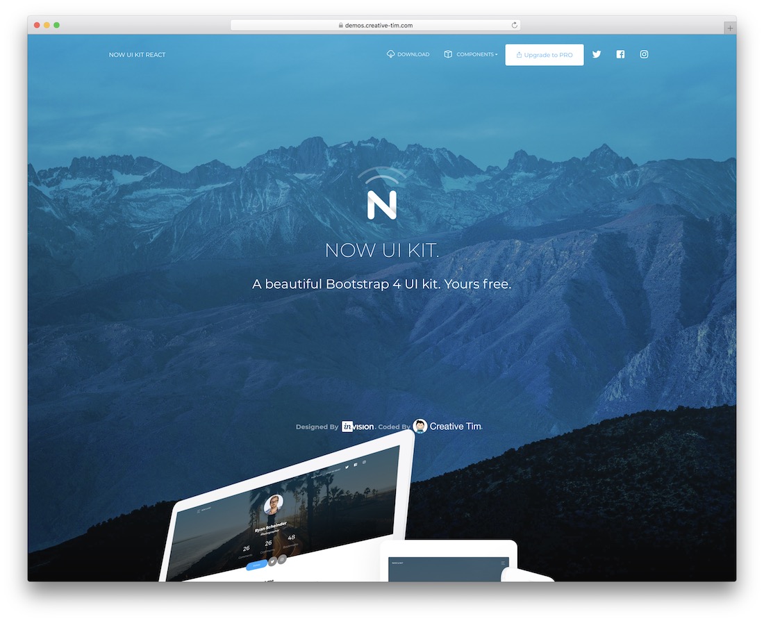 now ui kit react free