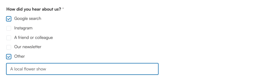 Checkboxes 