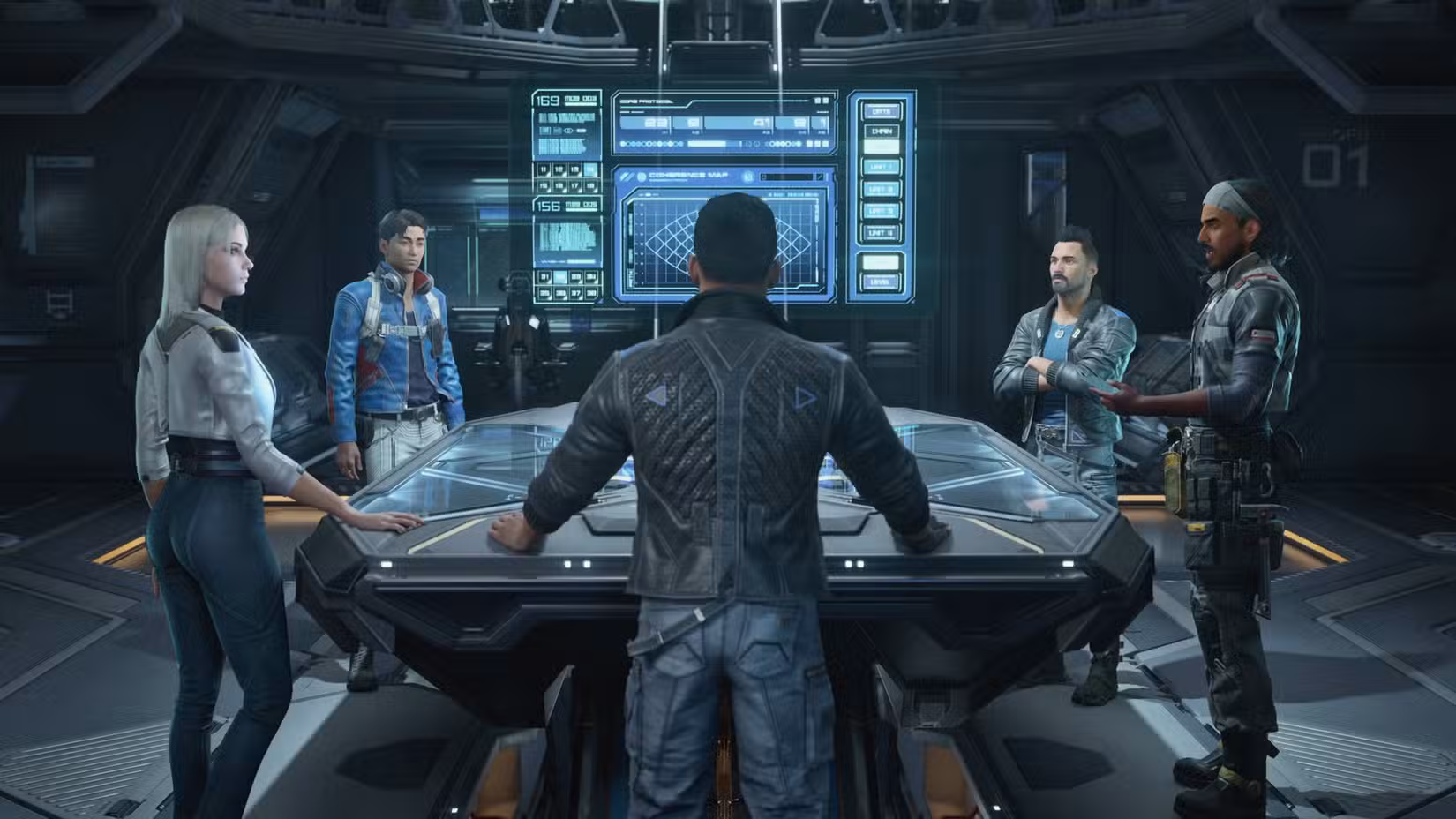 A scene from the forthcoming game The Expanse: Osiris Reborn.