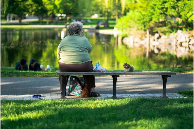 overweight older woman