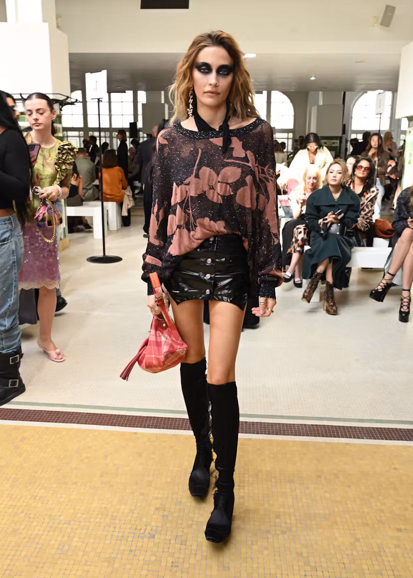 Paris Jackson at the Vivienne Westwood fashion show as a part of Paris RTW Spring/Summer 2027 fashio...