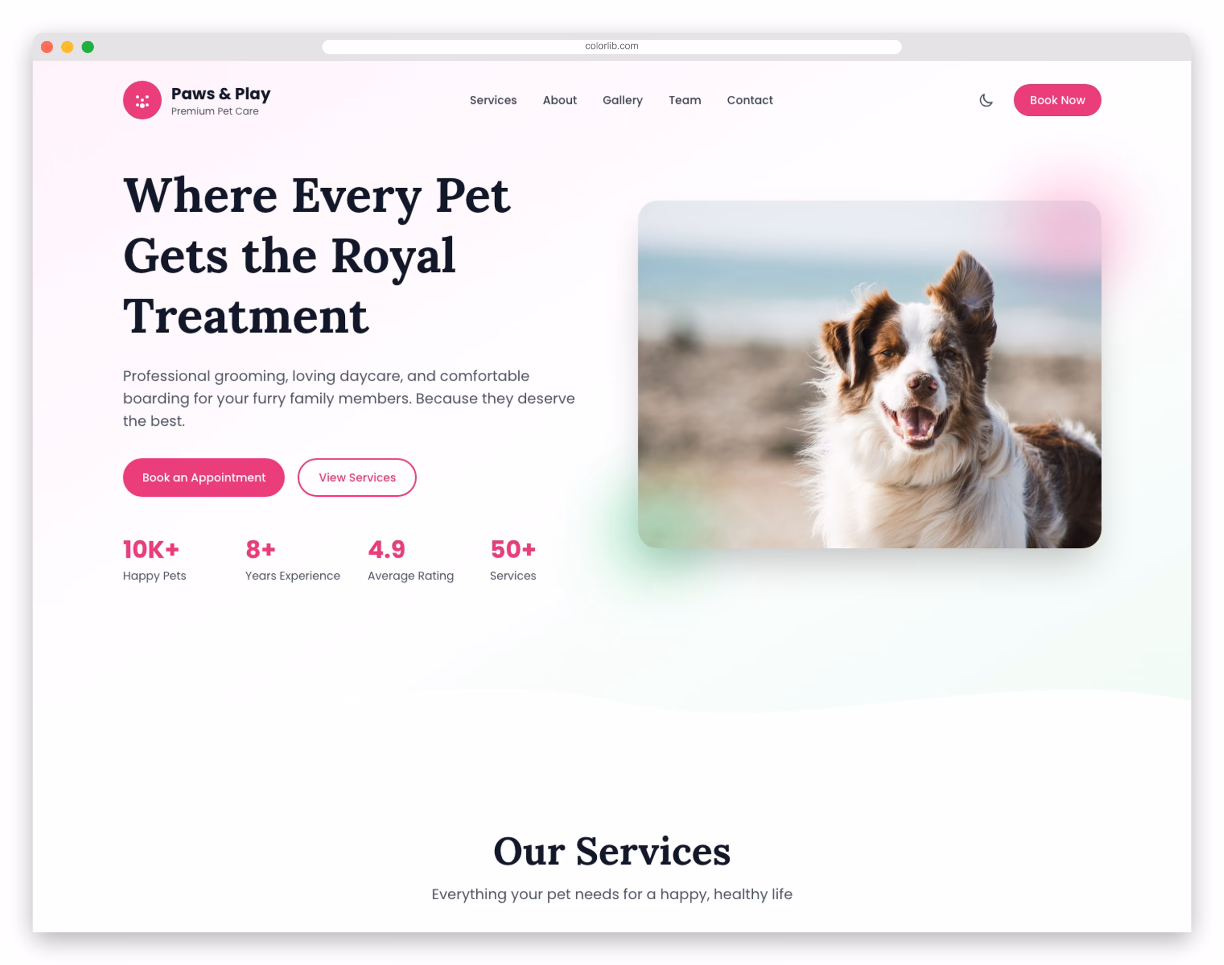 PawPal - Free Tailwind CSS Pet Services Website Template