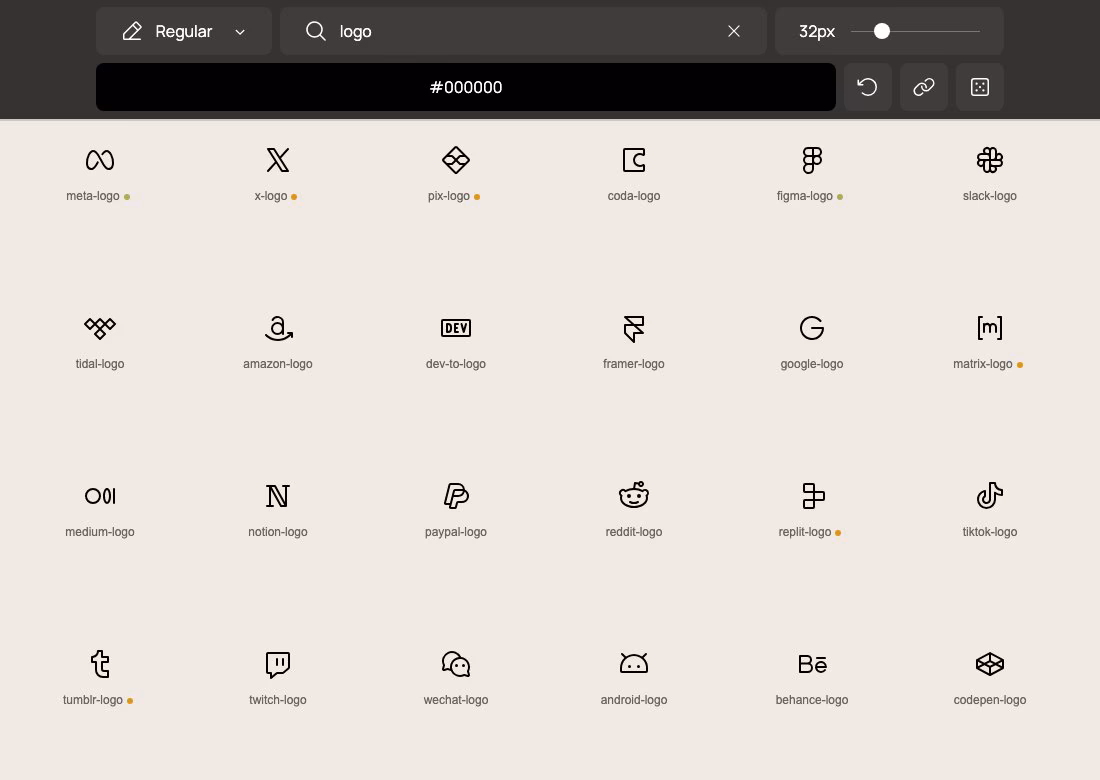 Phosphor Icons logo icons